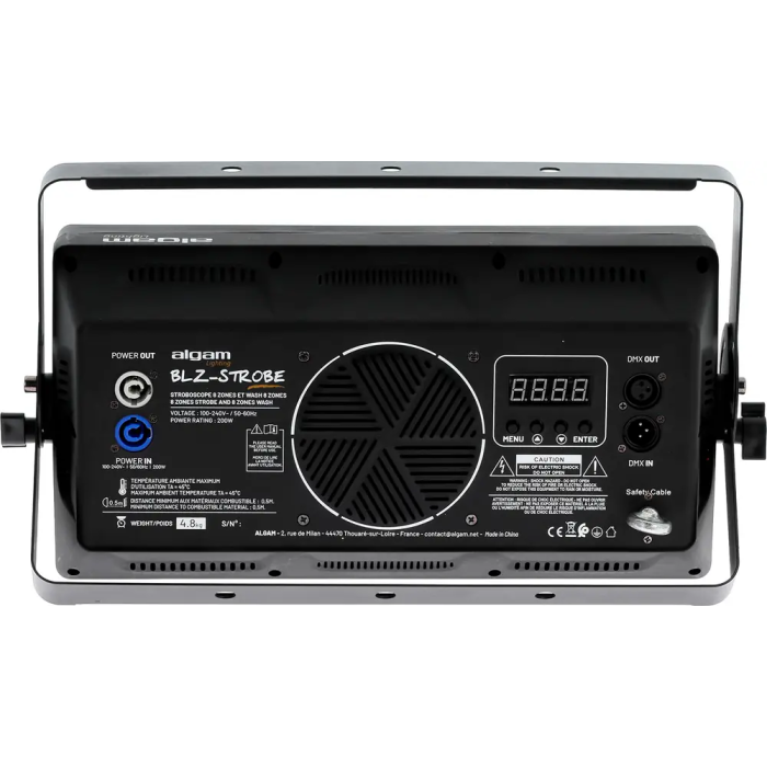 ALGAMLIGHT BLZ STROBE Proyector Estroboscópico 8 Zonas RGBW 640 LED + 80 LED Blanco Potente para Eventos Escenarios Clubs 4