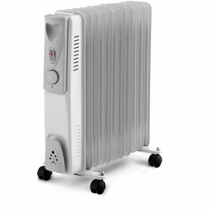 Warm Tech WAR5411074178062 Radiador eléctrico de aceite 2500W para hasta 40m3 - Gris 240V