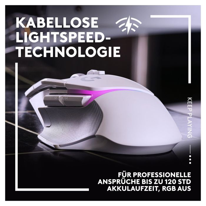 Logitech G502 X Plus Ratón Inalámbrico Óptico Blanco 25600 DPI RGB LIGHTSPEED HERO 25K 2