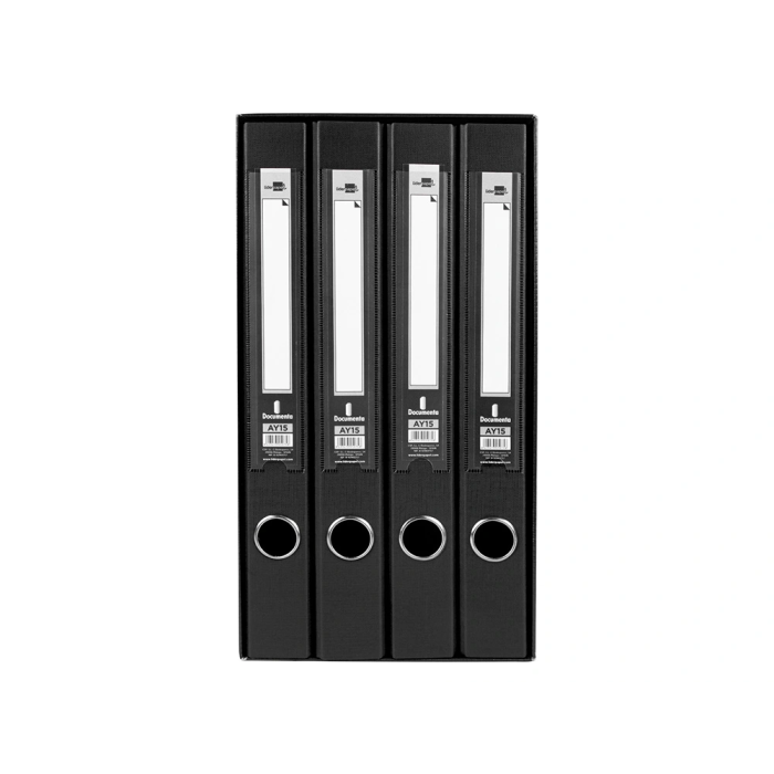 Liderpapel Módulo 4 Archivadores Folio 2 Anillas Mixtas 25mm Negro 2