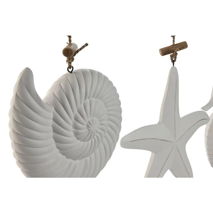 Decoracion Colgante Mediterraneo DKD Home Decor Blanco Natural 5 x 62 x 15 cm (6 Unidades) 1 Decoracion Colgante Mediterraneo DKD Home Decor Blanco Natural 5 x 62 x 15 cm (6 Unidades) 1
