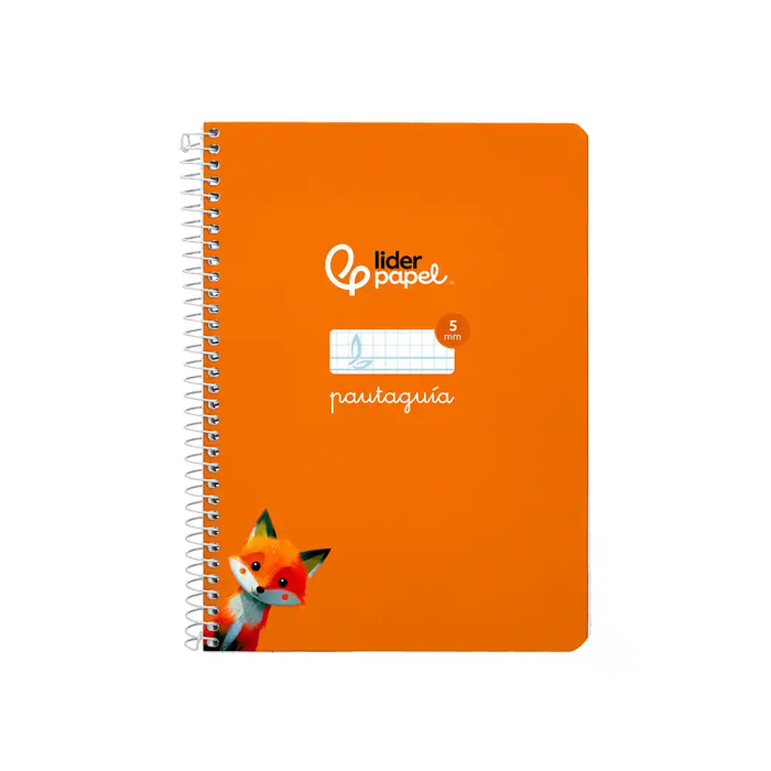 Liderpapel Cuaderno Pautaguía A5 Tapa Dura 80 Hojas 90gr Cuadro Pautado 5mm Naranja 1