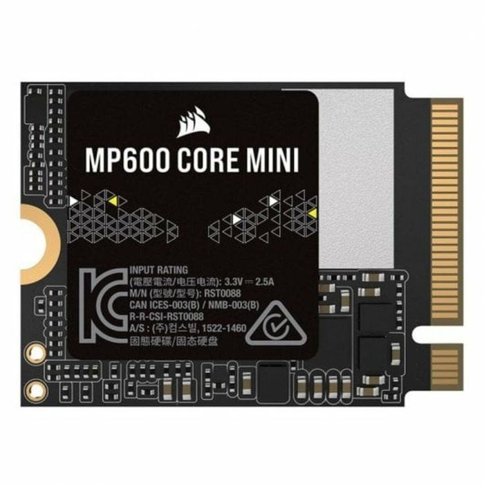 SSD interno - CORSAIR - MP600 Core Mini 1TB M.2 NVMe PCIe x4 Gen4 2 SSD - M.2 2230 - Hasta 5.000 MB/s - Negro