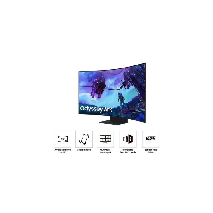 Samsung Odyssey S55CG970NU Pantalla para PC 55" (139,7 cm) 4K Ultra HD LED Negro Mate 165Hz 1ms Curva 1000R 4