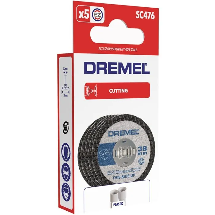 Dremel EZ Speedclic 12 Discos de Corte para Plástico de 38mm