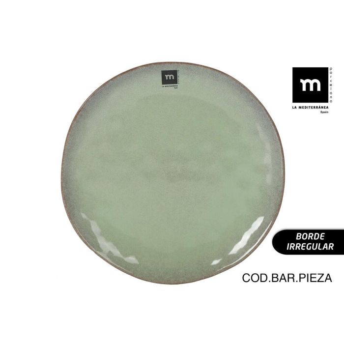Plato Llano La Mediterránea Macarella green Ø 26,5 cm (12 Unidades) 1