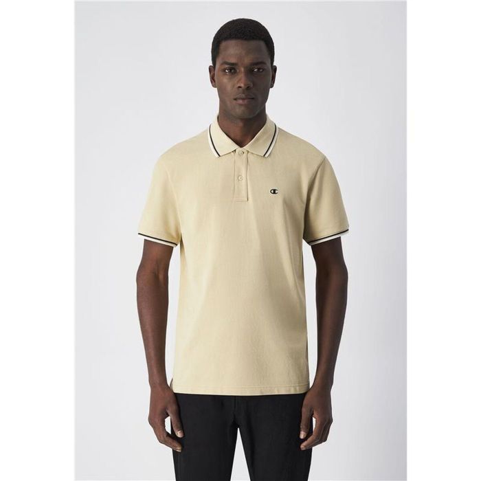 Polo de Manga Corta Hombre Champion Beige S 3