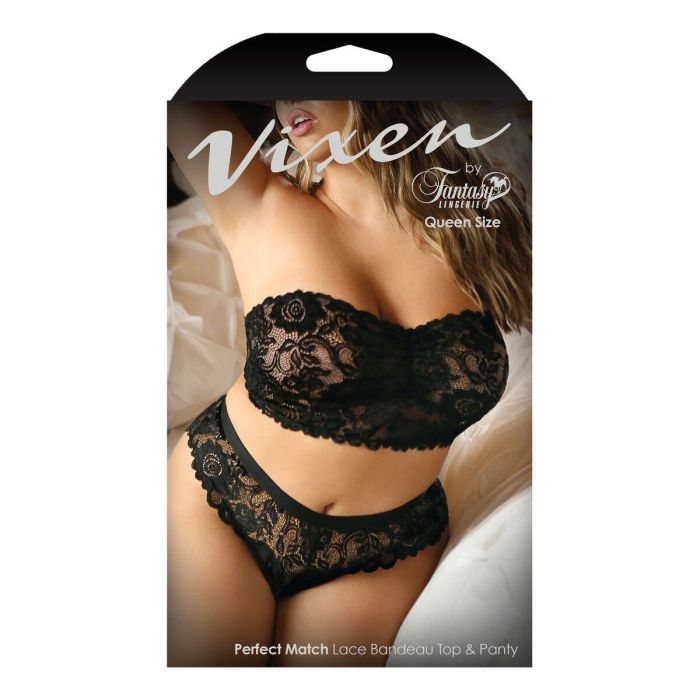 Conjunto de Lencería Fantasy Lingerie Negro (Queen size) 1