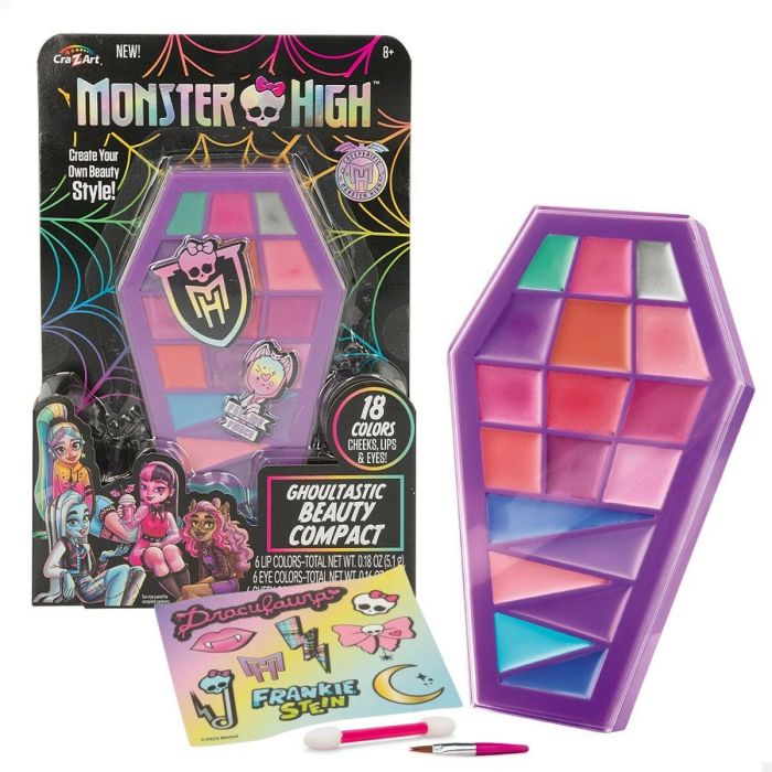 Set de Maquillaje Infantil Monster High Feeling Fierce 10 x 16,5 x 2 cm 4 Unidades 6