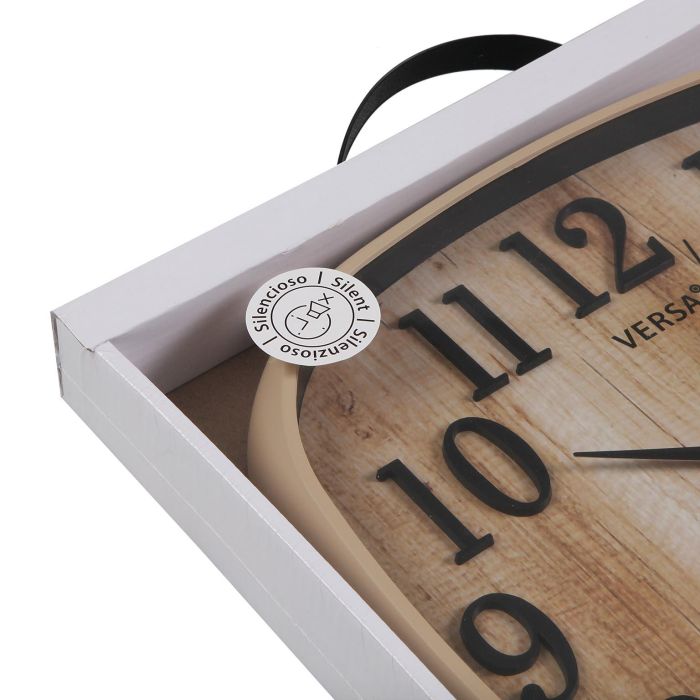 Reloj De Pared Efecto Madera 30Cm Versa (2 Unidades) 3 Reloj De Pared Efecto Madera 30Cm Versa (2 Unidades) 3