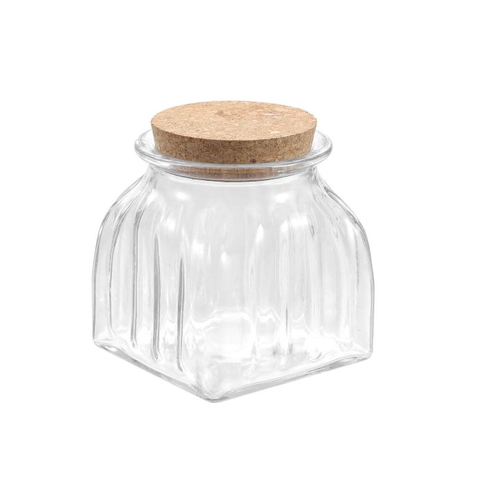 Tarro de vidrio con líneas y tapón de corcho 660 ml - La Mediterranea (24 Unidades) 5 Tarro de vidrio con líneas y tapón de corcho 660 ml - La Mediterranea (24 Unidades) 5