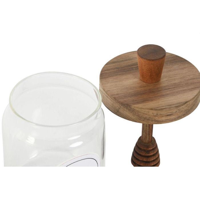 Bote Basicos DKD Home Decor Transparente Natural 9 x 13.3 x 9 cm 1 Bote Basicos DKD Home Decor Transparente Natural 9 x 13.3 x 9 cm 1