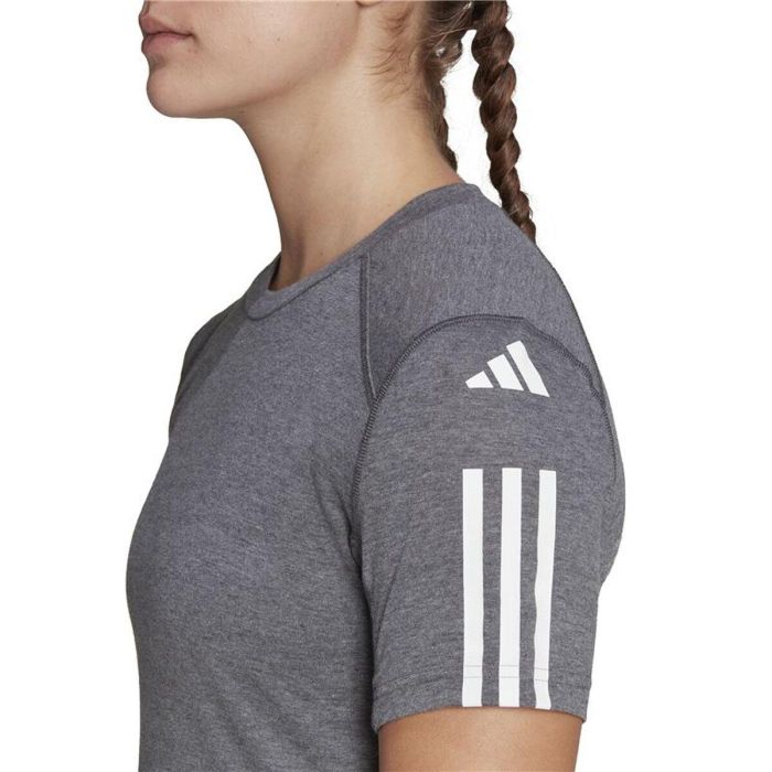 Camiseta de Manga Corta Mujer Adidas 3-Stripes Essentials Gris claro 6 3