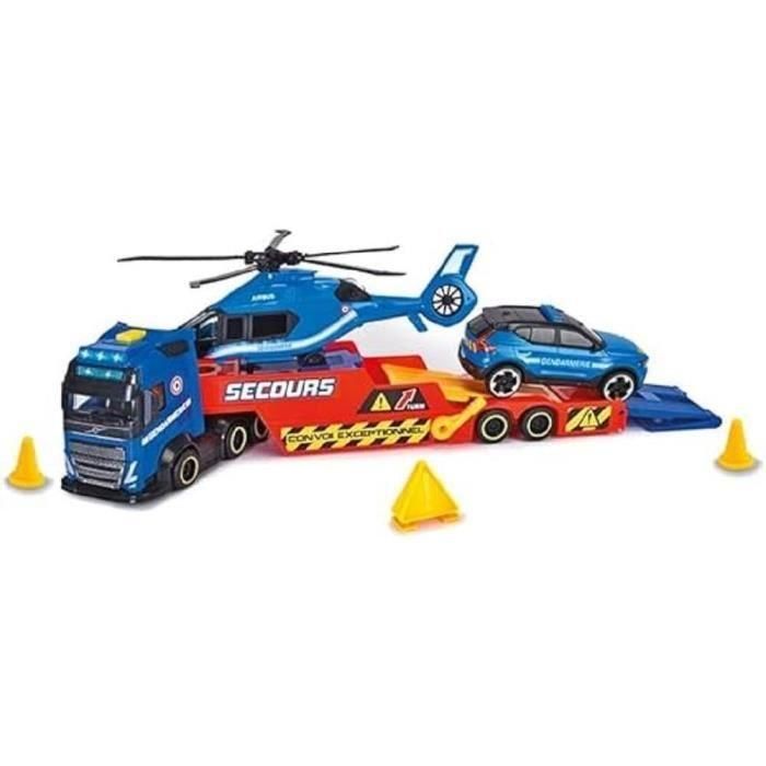 Dickie - Camión transportador de 40 cm + helicóptero + vehículo de gendarmería - a partir de 3 años 1 Dickie - Camión transportador de 40 cm + helicóptero + vehículo de gendarmería - a partir de 3 años 1