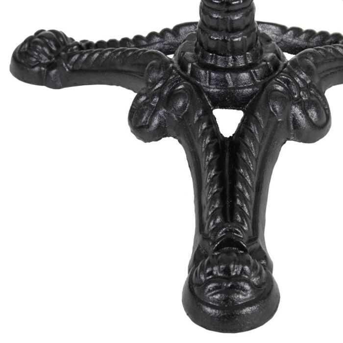 Mesa Alta Blanco-Negro Metal-Mármol 50 X 50 X 110 cm