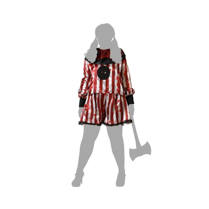 Disfraz Payasa Roja Adulto Mujer Halloween con Camiseta y Pantalón XL