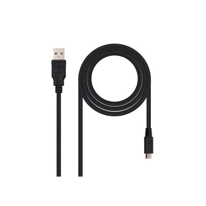 NANO CABLE 10.01.0501 Cable USB 2.0 A Macho a Micro USB B Macho 1.8M Negro