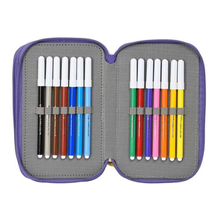 Plumier Triple SuperThings Guardians of Kazoom Morado Amarillo (36 Piezas) 11 Plumier Triple SuperThings Guardians of Kazoom Morado Amarillo (36 Piezas) 11