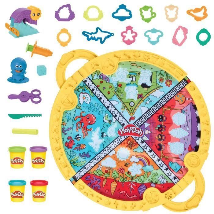 Set de juego portátil play-doh. incluye 19 accesorios y alfombra de juego. 67x22,9x33 cm 1