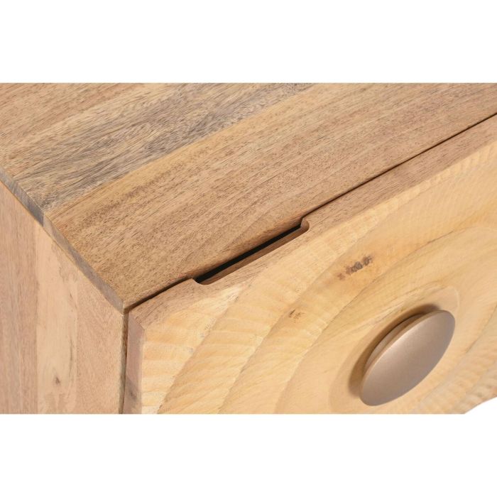 Mesita de Noche Home ESPRIT Dorado Natural 50 x 40 x 50 cm 5 Mesita de Noche Home ESPRIT Dorado Natural 50 x 40 x 50 cm 5