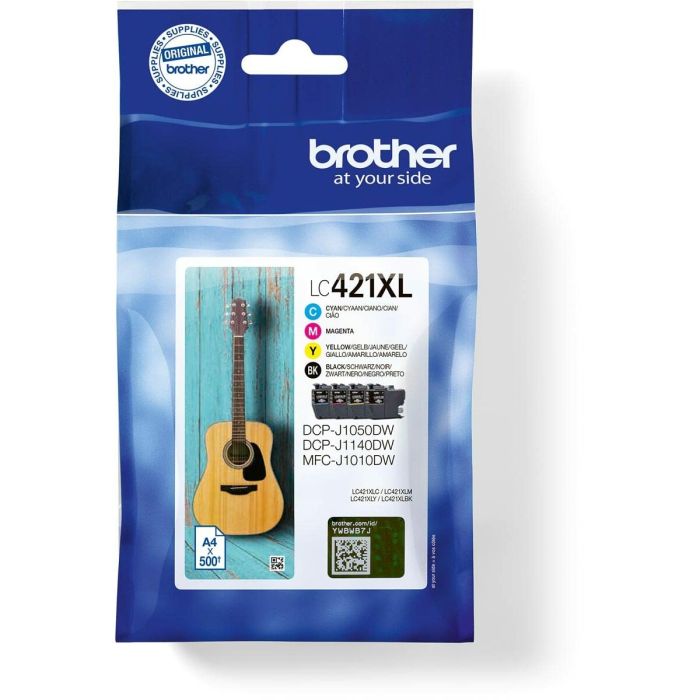 Cartucho de Tinta Original Brother LC421XL Negro/Cian/Magenta/Amarillo (4 Unidades) 2