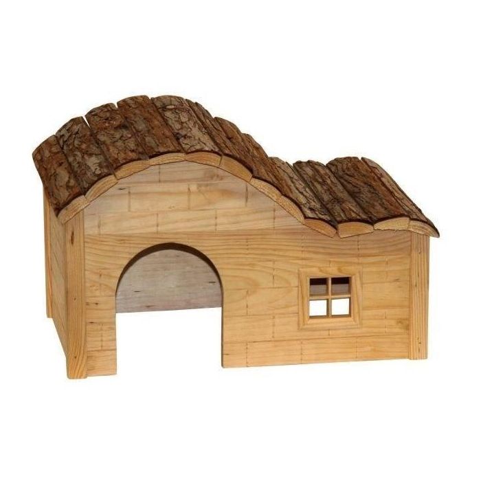 Casa para roedores - KERBL - Naturaleza - Techo curvo - 40 x 25 x 25 cm