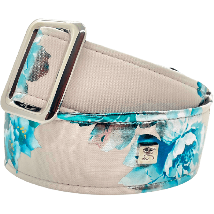 GETM Correa Guitarra Bajo Silver Calla Lily 1