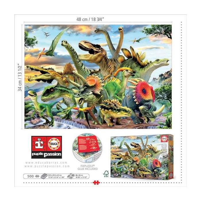 Puzzle 500 Dinosaurios 17961 Educa 5