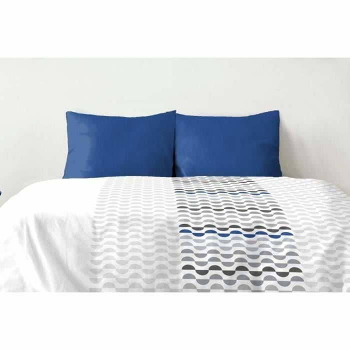 Juego de 2 fundas de almohada - HOME LINGE PASSION - 50 x 70 cm - Azul 1