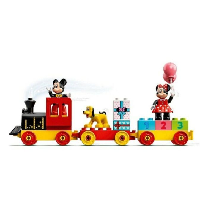 LEGO DUPLO 10941 Tren de cumpleaños de Mickey y Minnie, tren de juguete para bebés con pastel y globos 7