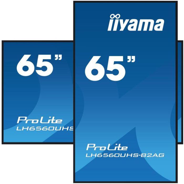 iiyama 65" UHD VA panel 3840x2160 500cd/m² Haze 25% Landscape and Portrait 24/7 4
