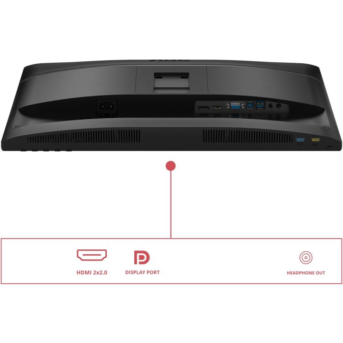 AOC U34E2M Monitor 34" Wide Quad HD (3440x1440) 100Hz 4ms HDMI DisplayPort Negro para Hogar 5