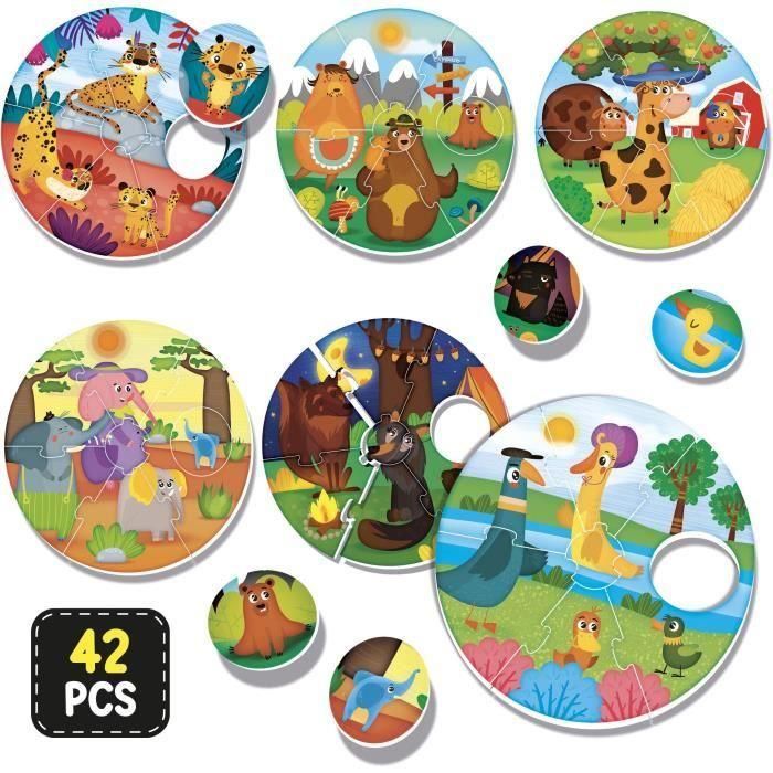 Divertido juego de rompecabezas - LISCIANI - Une cachorros y mamás 1 Divertido juego de rompecabezas - LISCIANI - Une cachorros y mamás 1