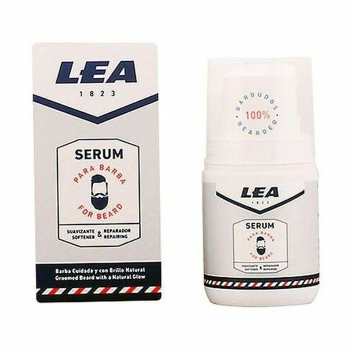 Lea Serum para Barba Suavizante y Reparador - 50 ml con Vitamina E, Aceite de Argán y de Abisinia - Para Todo Tipo de Pieles