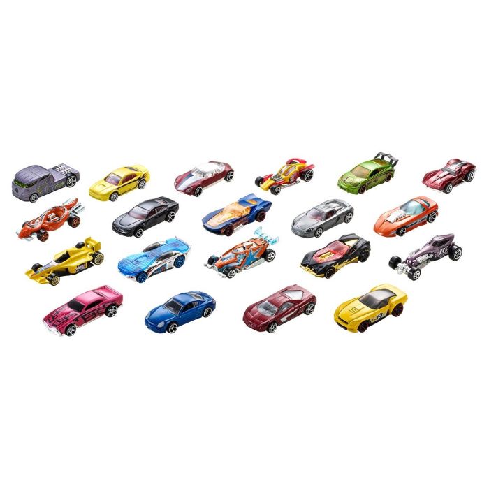 Hot Wheels Pack 20 Vehículos H7045 Coches a Escala 1:64 para Niños y Coleccionistas Hot Wheels Pack 20 Vehículos H7045 Coches a Escala 1:64 para Niños y Coleccionistas