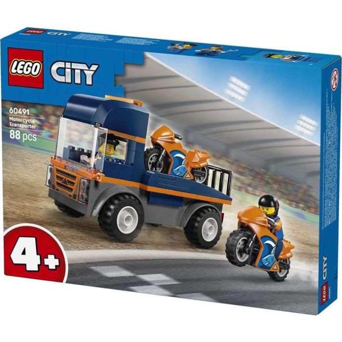 Juego de construccion camión de transporte de motos lego city 1
