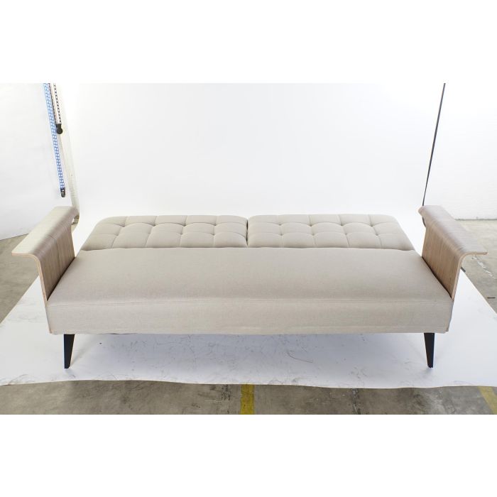 DKD Home Decor Sofá Cama Urban Beige y Marrón de Eucalipto y Poliéster Desmontable 203x87x81 cm Alt. asiento 41 cm 6 DKD Home Decor Sofá Cama Urban Beige y Marrón de Eucalipto y Poliéster Desmontable 203x87x81 cm Alt. asiento 41 cm 6