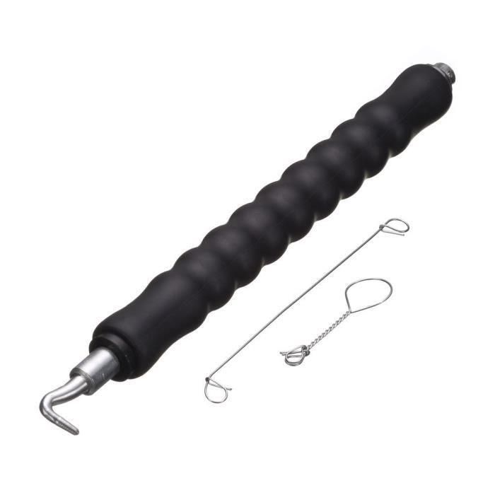 NATURE Alambre Retorcido Automático con Mango de Goma, 50 Enlaces de Bucle de Acero Galvanizado (L16cm x Ø1mm), H30cm 3