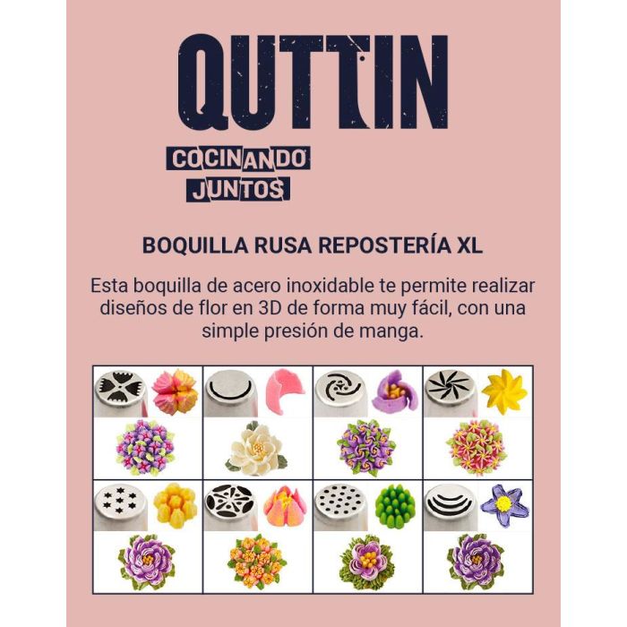 Boquillas Rusas XL para Repostería 8 Sur - Quttin (48 Unidades) 9 Boquillas Rusas XL para Repostería 8 Sur - Quttin (48 Unidades) 9