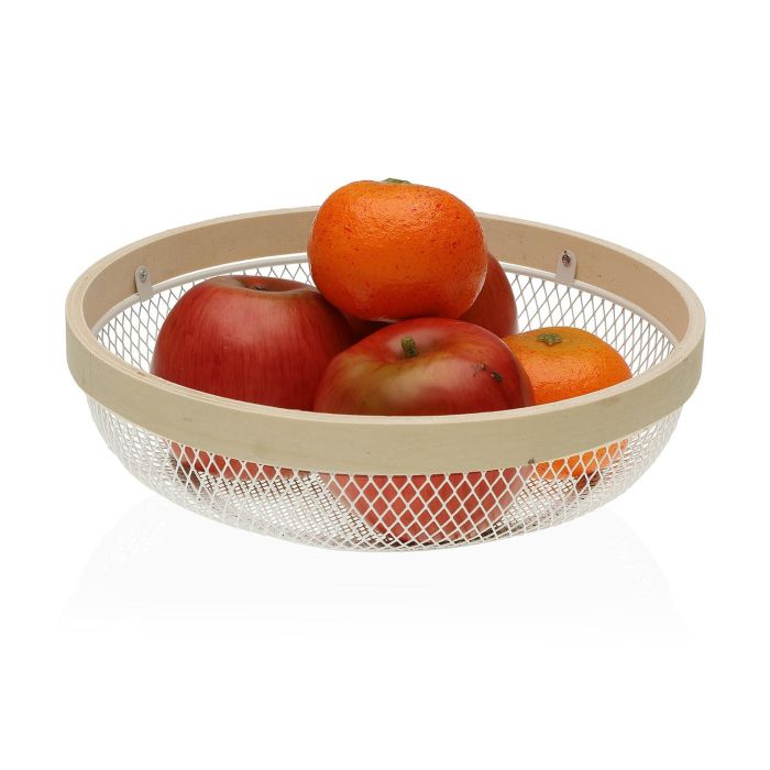 Frutero Redondo Metal White Versa 25X7CM (2 Unidades) 1 Frutero Redondo Metal White Versa 25X7CM (2 Unidades) 1