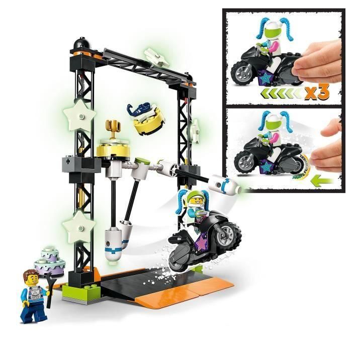 LEGO 60341 City Stuntz The Stunt Challenge: Péndulos, Stunt Bike Adventure Motocicleta Juguete para niñas y niños a partir de 5 años 1