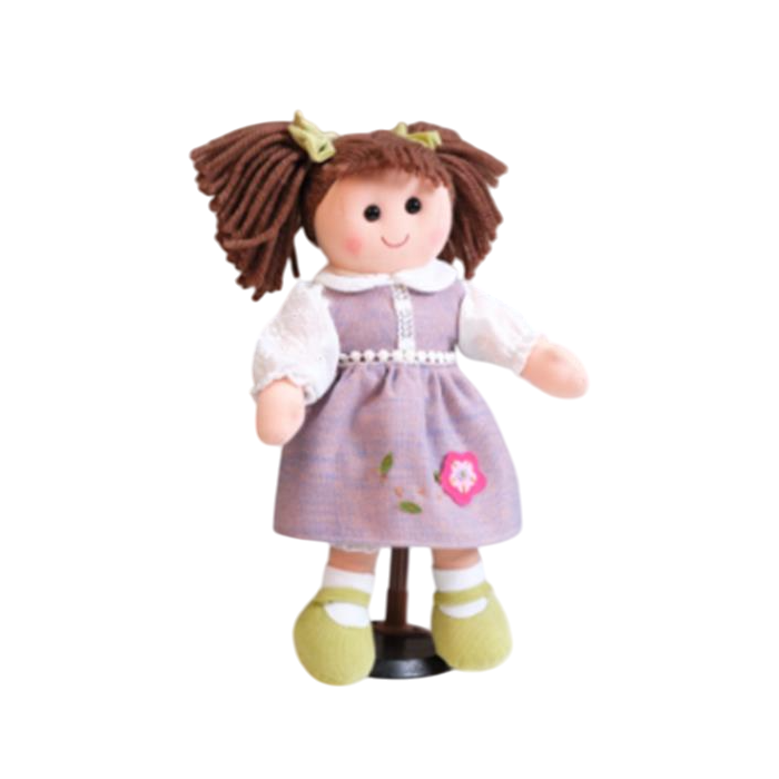 DKD Home Decor Muñeca Kids Rosa Amarillo 35 x 24 x 15 cm (4 Unidades)