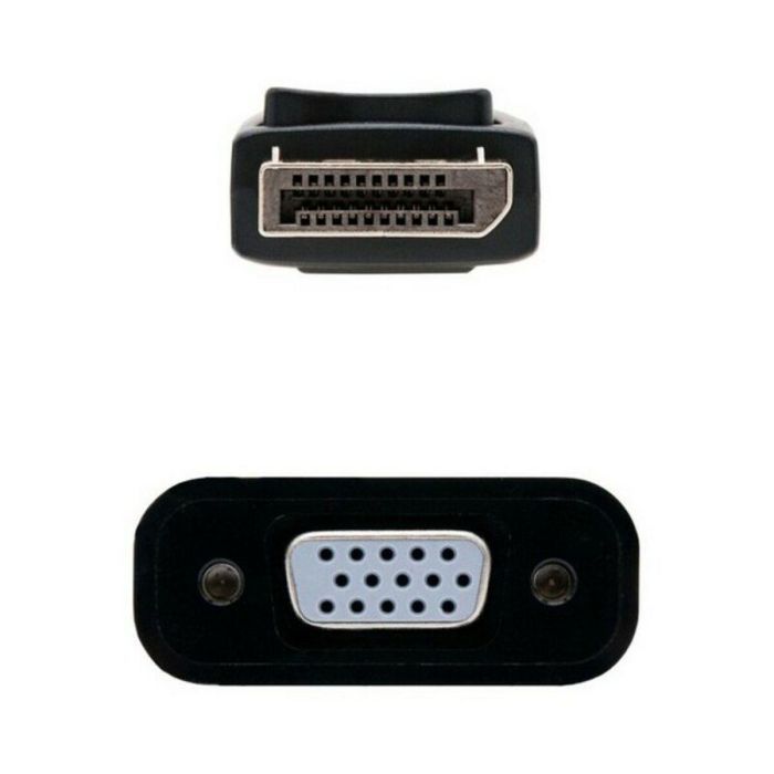 Adaptador DisplayPort a SVGA NANOCABLE 10.16.0602 Negro 15 cm 1 Adaptador DisplayPort a SVGA NANOCABLE 10.16.0602 Negro 15 cm 1