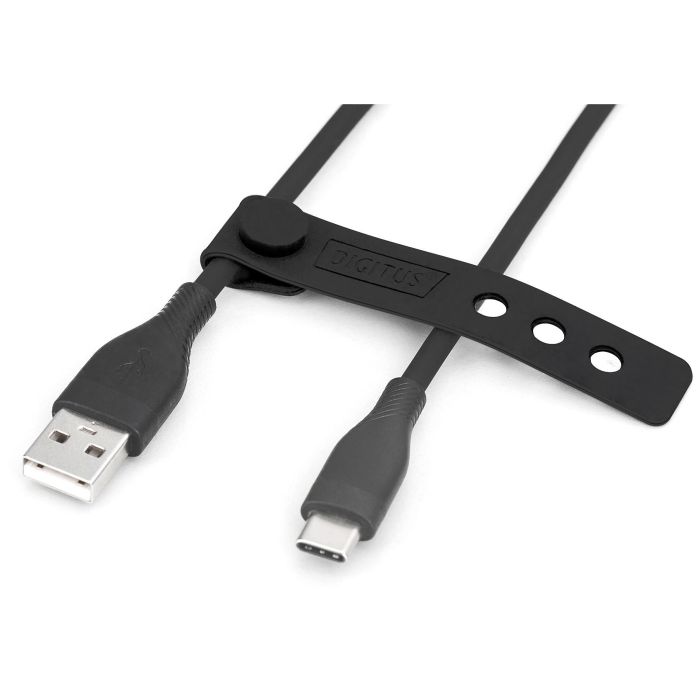 DIGITUS USB 2.0 kabel Typ C -A Silikon St/St 2m schwarz 2 DIGITUS USB 2.0 kabel Typ C -A Silikon St/St 2m schwarz 2
