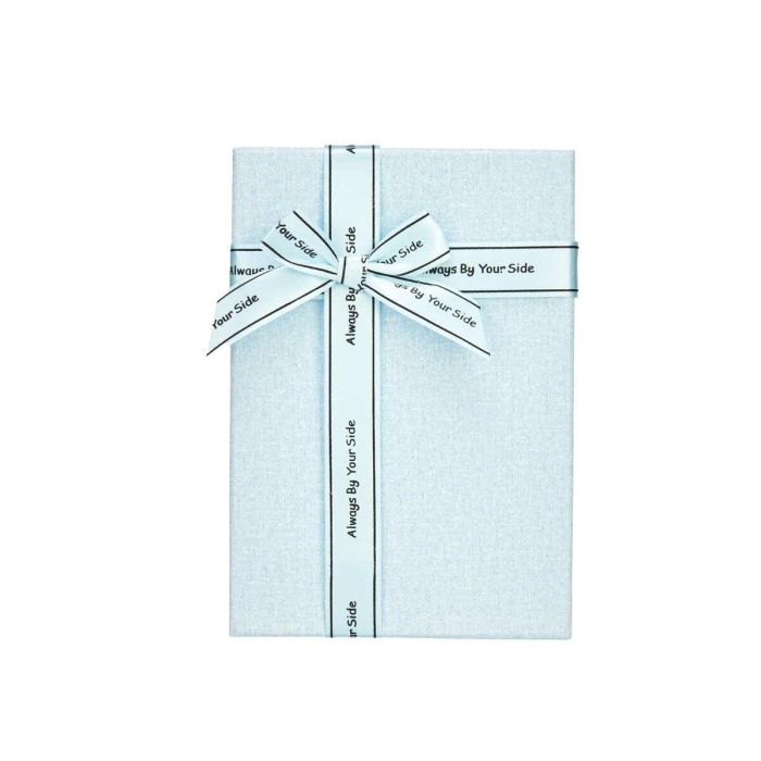 Juego de Cajas Decorativas Azul Cartón Lazo 3 Piezas 1 Juego de Cajas Decorativas Azul Cartón Lazo 3 Piezas 1