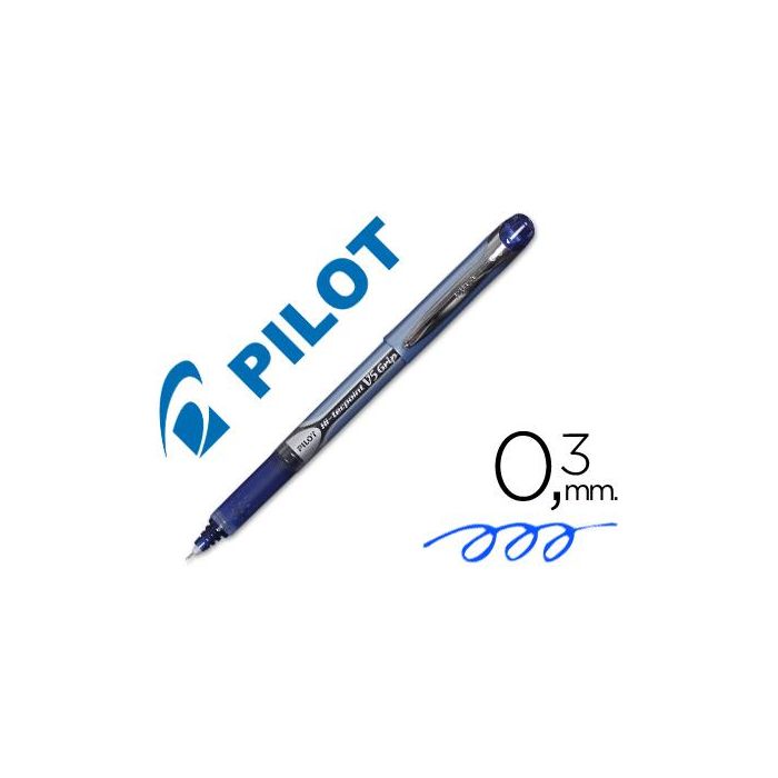 Rotulador Pilot Punta Aguja V-5 grip Azul 0.5 mm 12 unidades