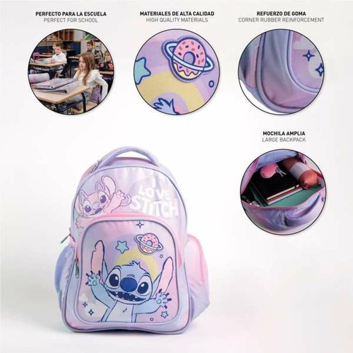 Mochila Escolar Stitch Lila 2 Mochila Escolar Stitch Lila 2