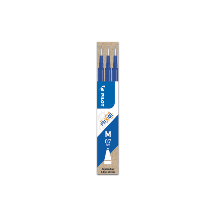 Pilot Frixion Recambio Bolígrafo 0.7 Azul Pack 3 Ud