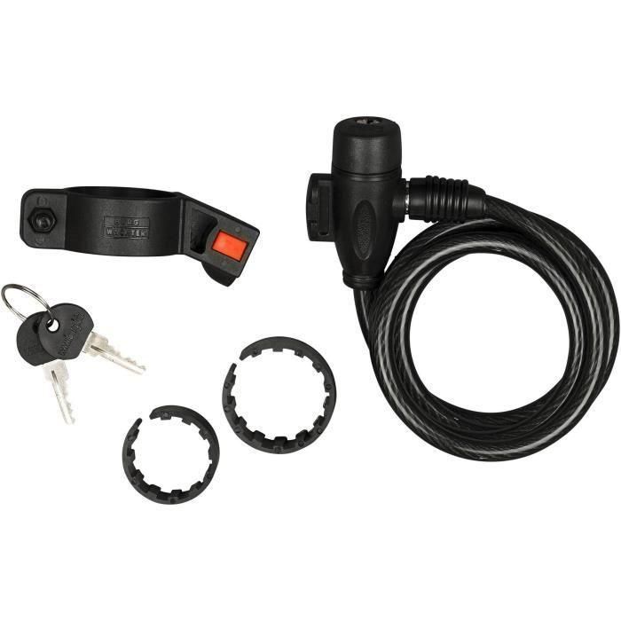 Cable para candado de bicicleta - BURG WACHTER - 1 260 100 - Espiral 100 cm, 8 mm acero, llave, soporte para bicicleta 1 Cable para candado de bicicleta - BURG WACHTER - 1 260 100 - Espiral 100 cm, 8 mm acero, llave, soporte para bicicleta 1