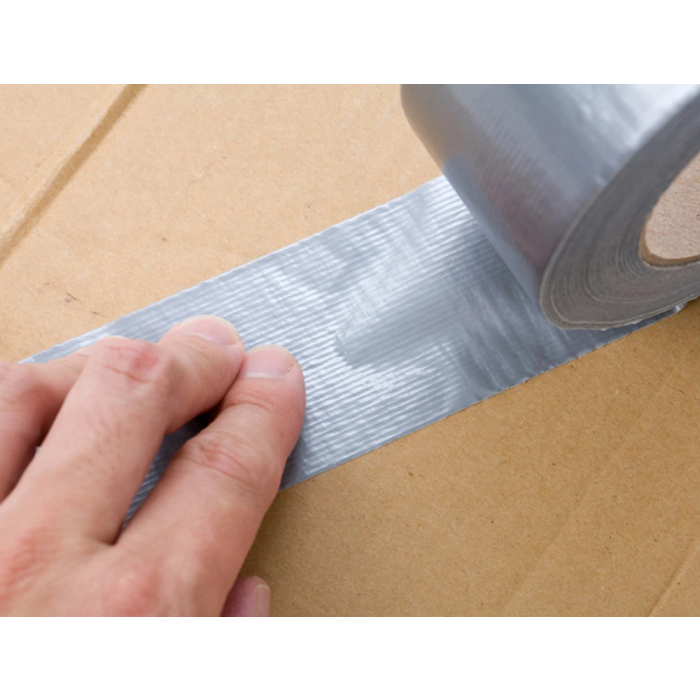 Q-connect Cinta Adhesiva Americana Super Fuerte 25 mt x 48 mm Resistente Impermeable Multiuso Plata 3